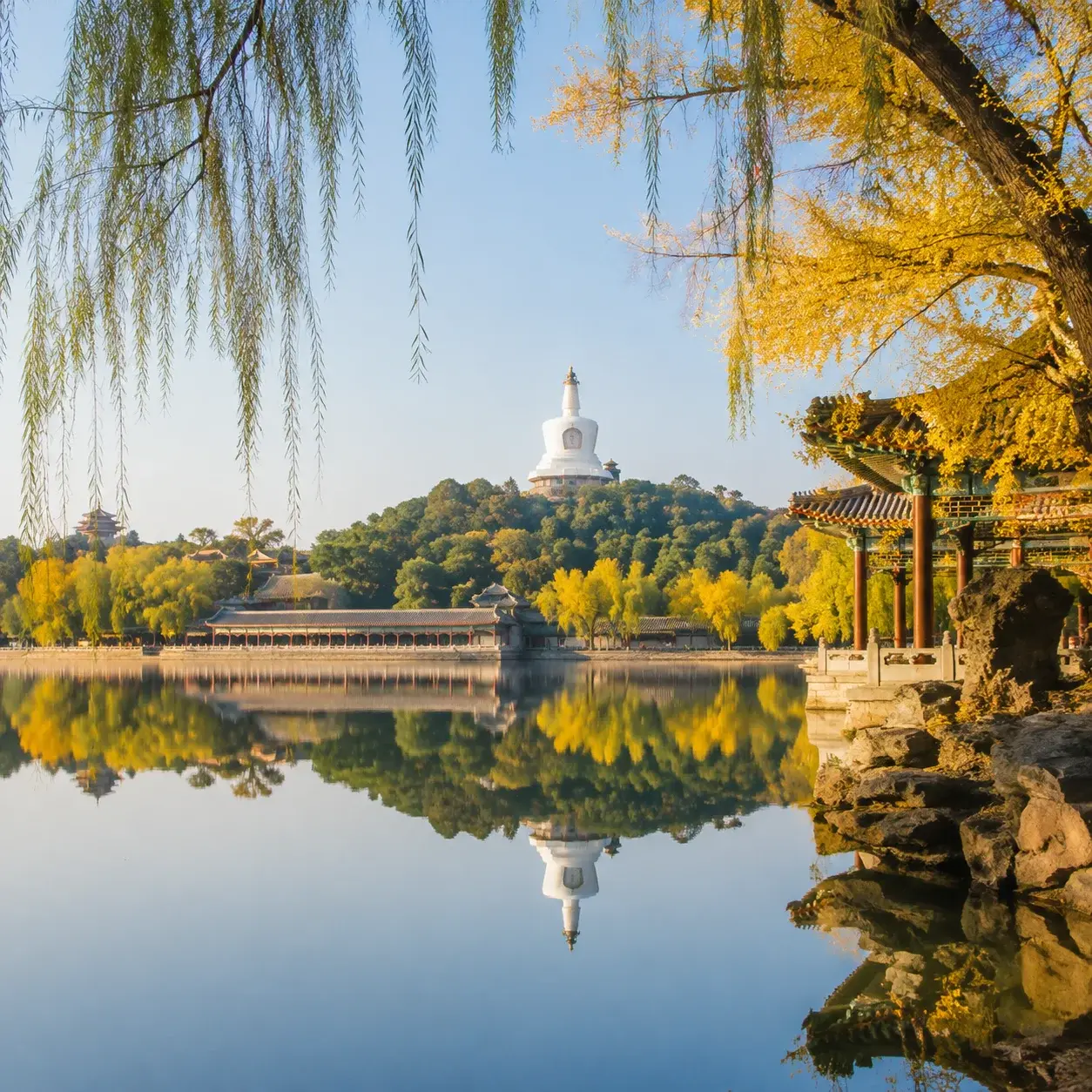 The white dagoba at Beihai Park — part of the free loop around the Forbidden City