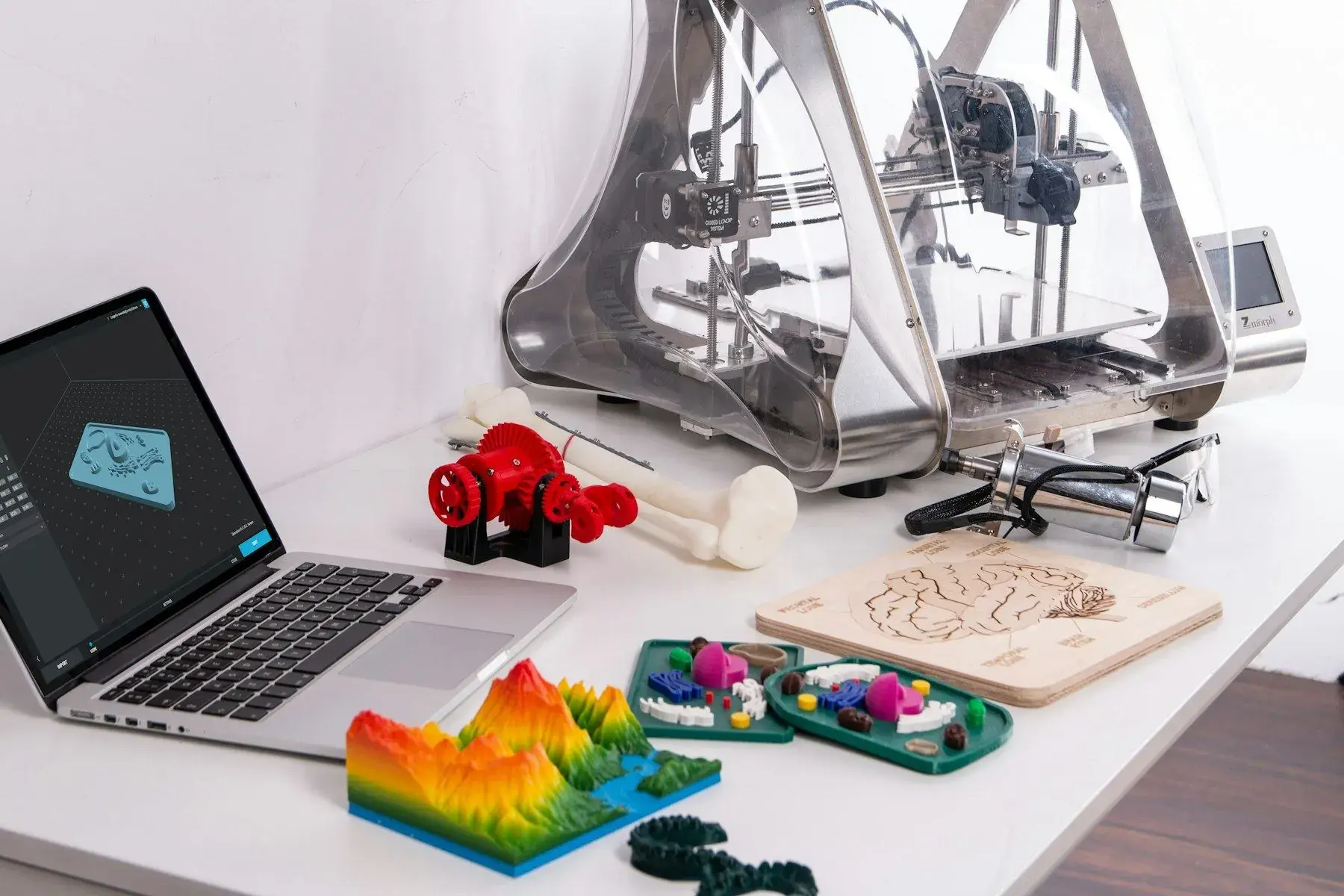 Printed parts collected at the end of the session