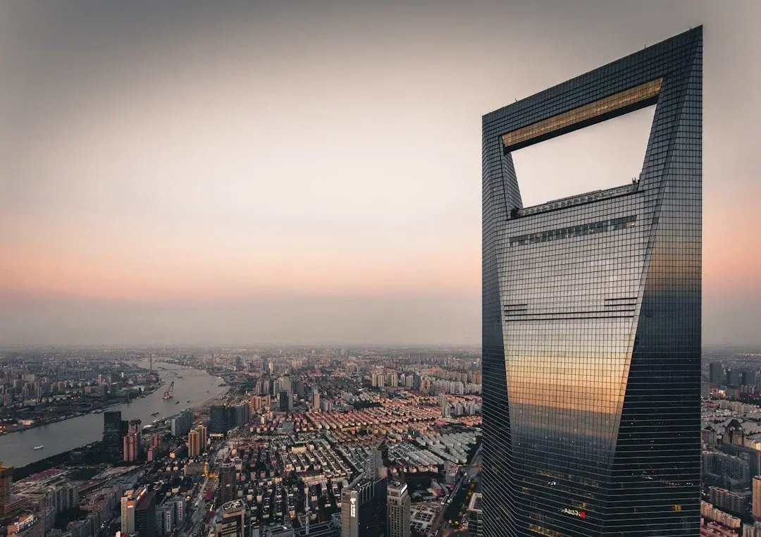 Shanghai's Lujiazui skyscrapers including the Shanghai Tower in Pudong