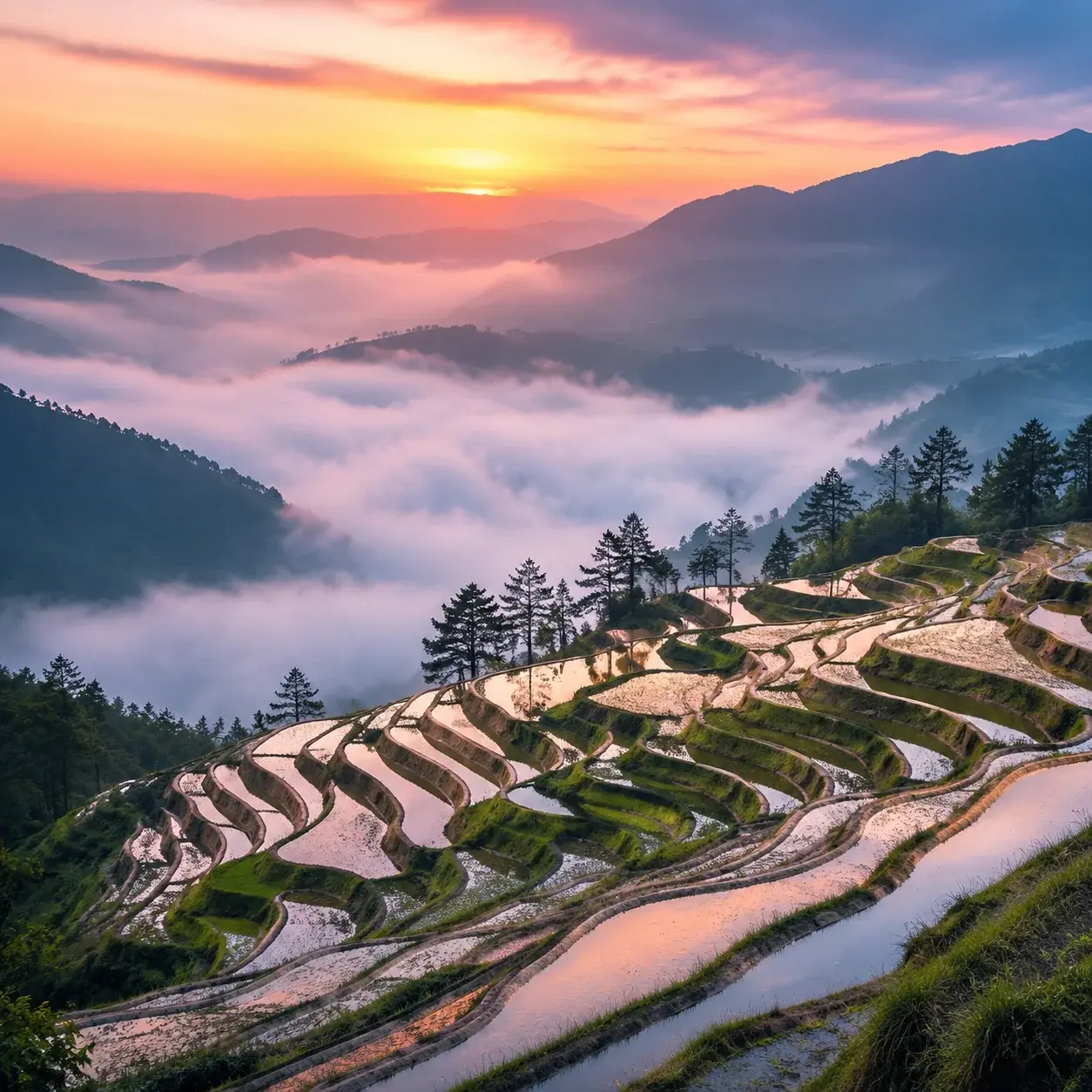 Les rizières en terrasses de Yunhe à Lishui — l'un des 19 sites 5A du Zhejiang, à peine connu à Taïwan