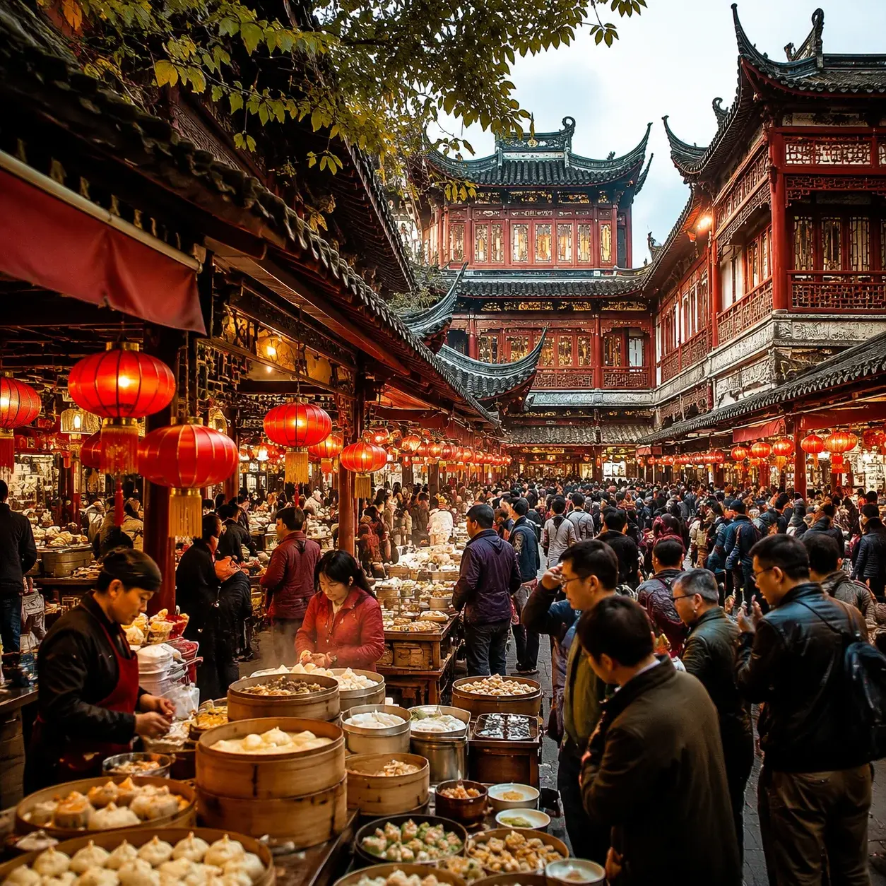 The Yu Garden food bazaar in Shanghai
