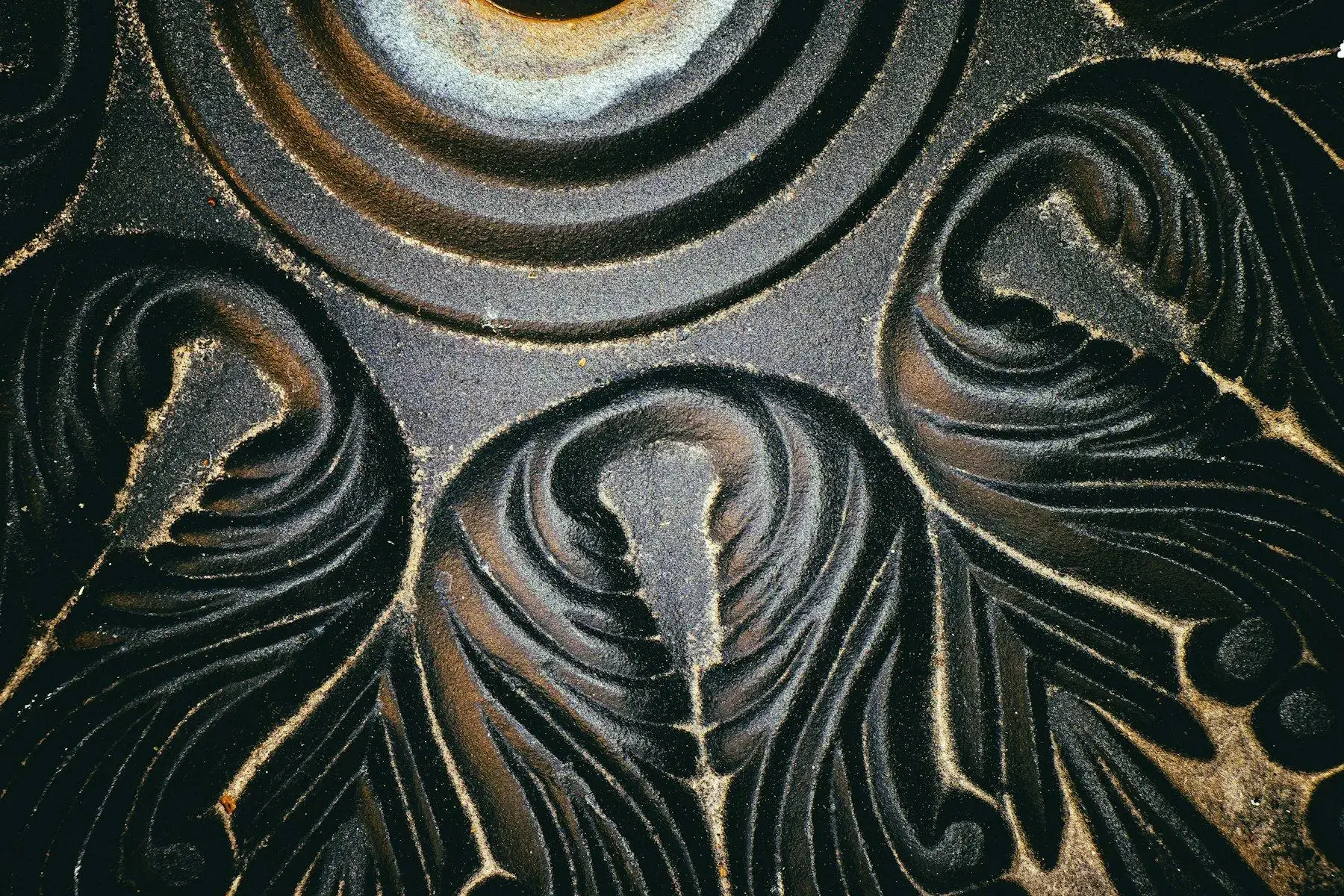 An embossed leather pattern