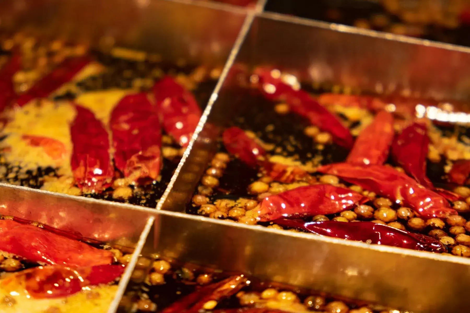 Dried chillies and Sichuan peppercorns