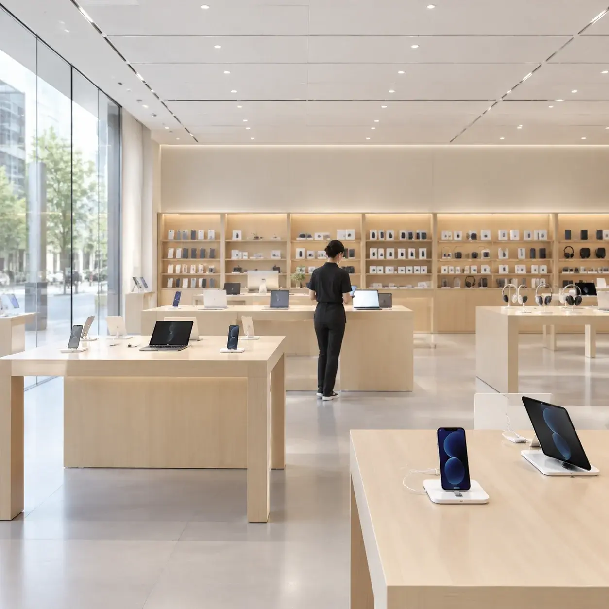 The interior of an official electronics store, the alternative to buying from a market stall.