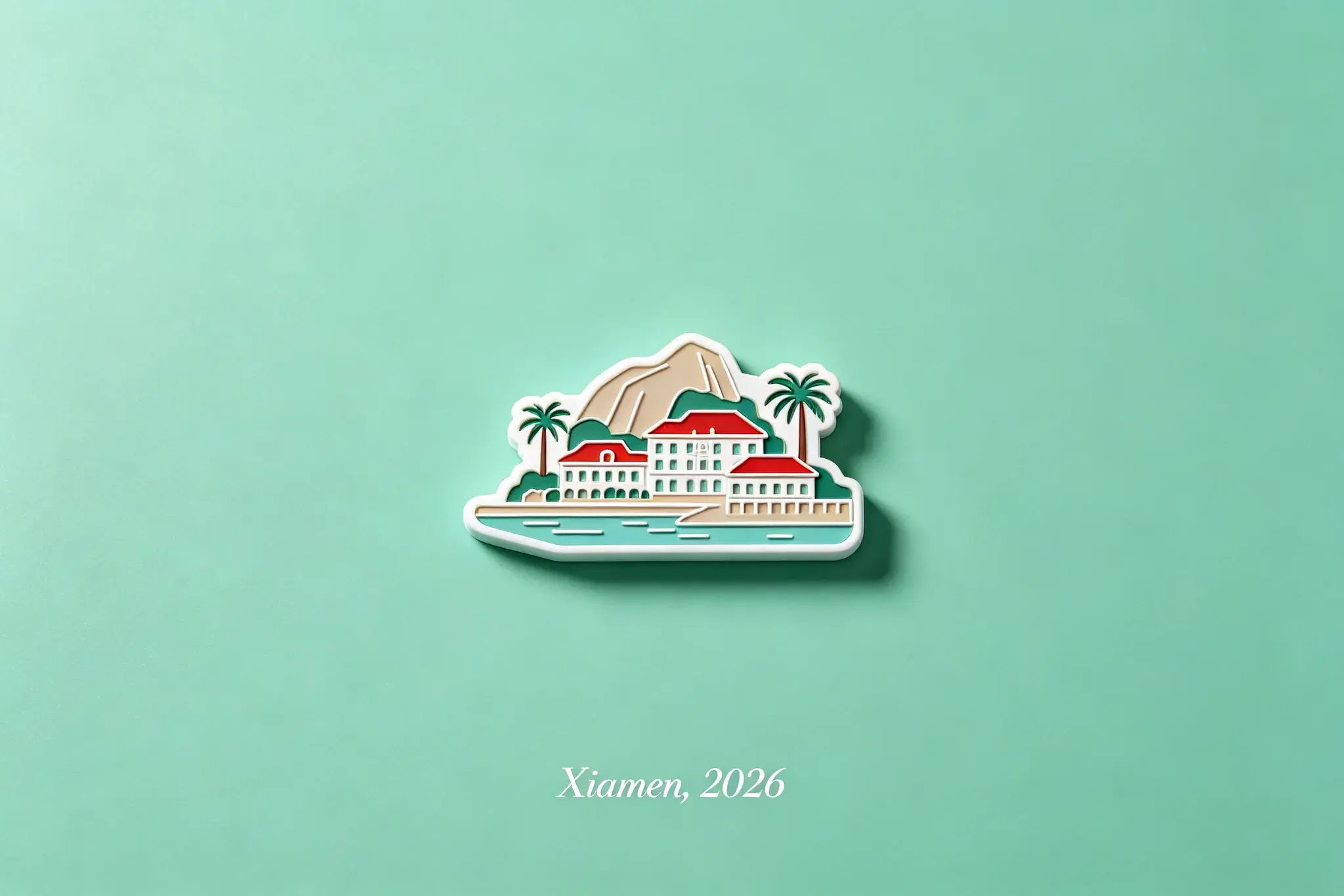 Fridge magnet travel poster of Xiamen, 2026