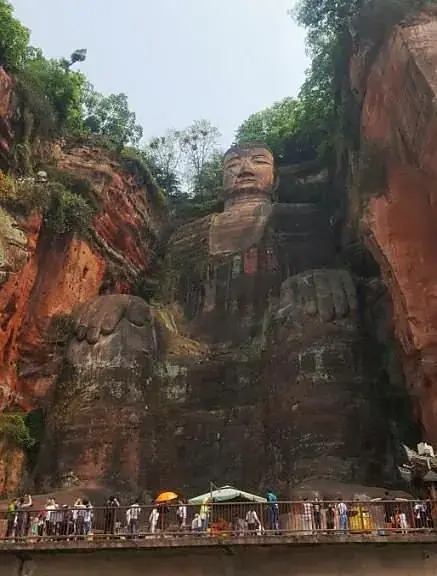The Giant Buddha seen from the river