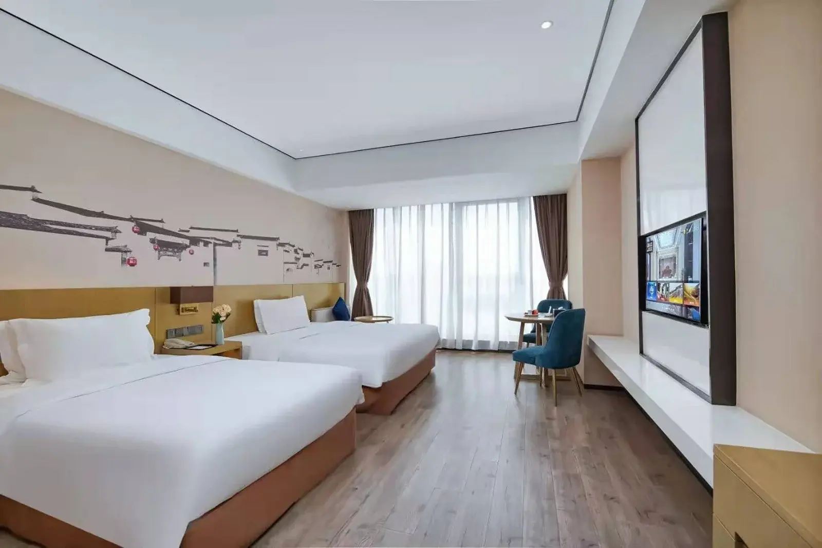 Twin room at Hangzhou Junshang Yunyi Hotel