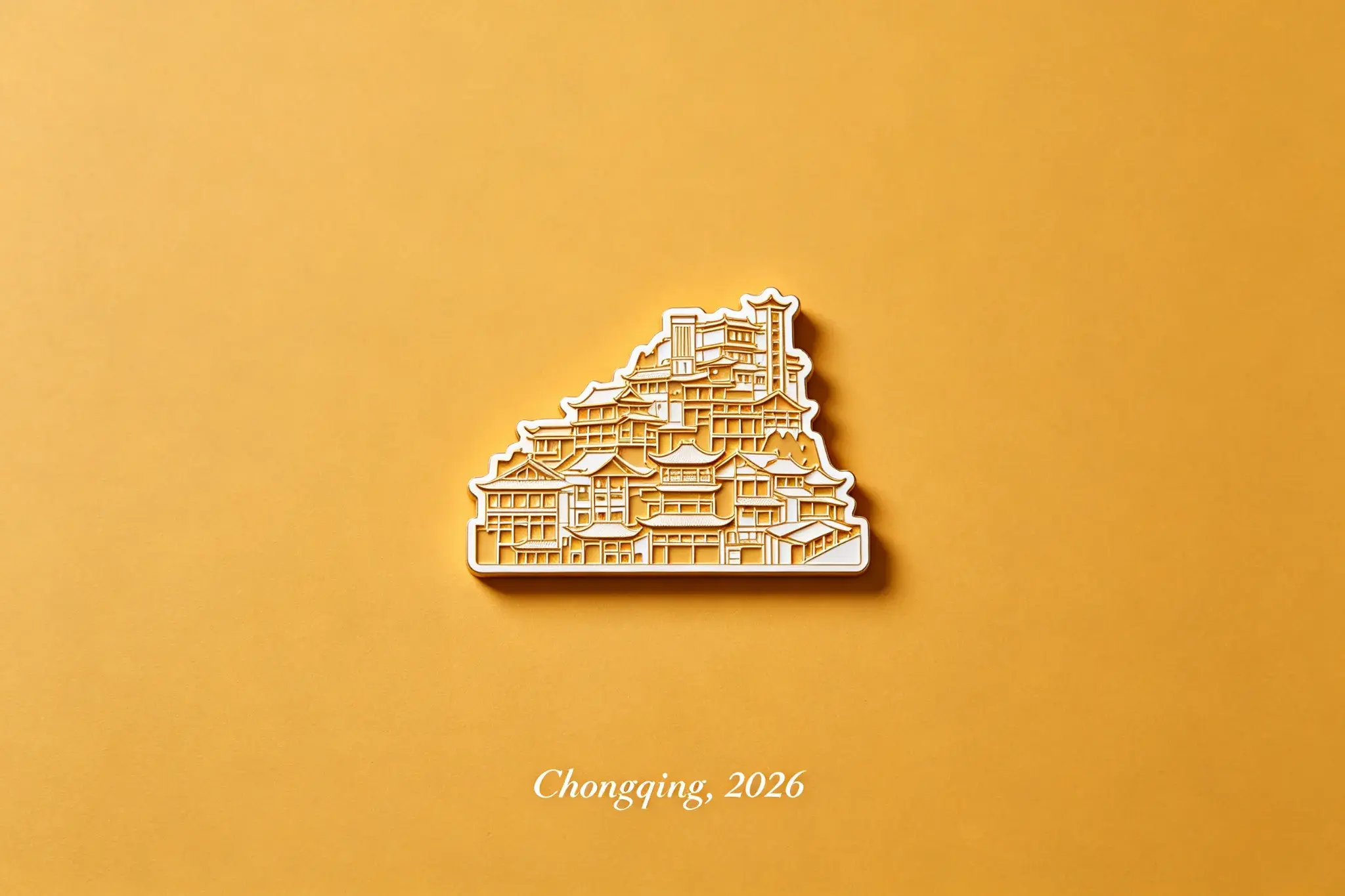 Fridge magnet travel poster of Chongqing, 2026