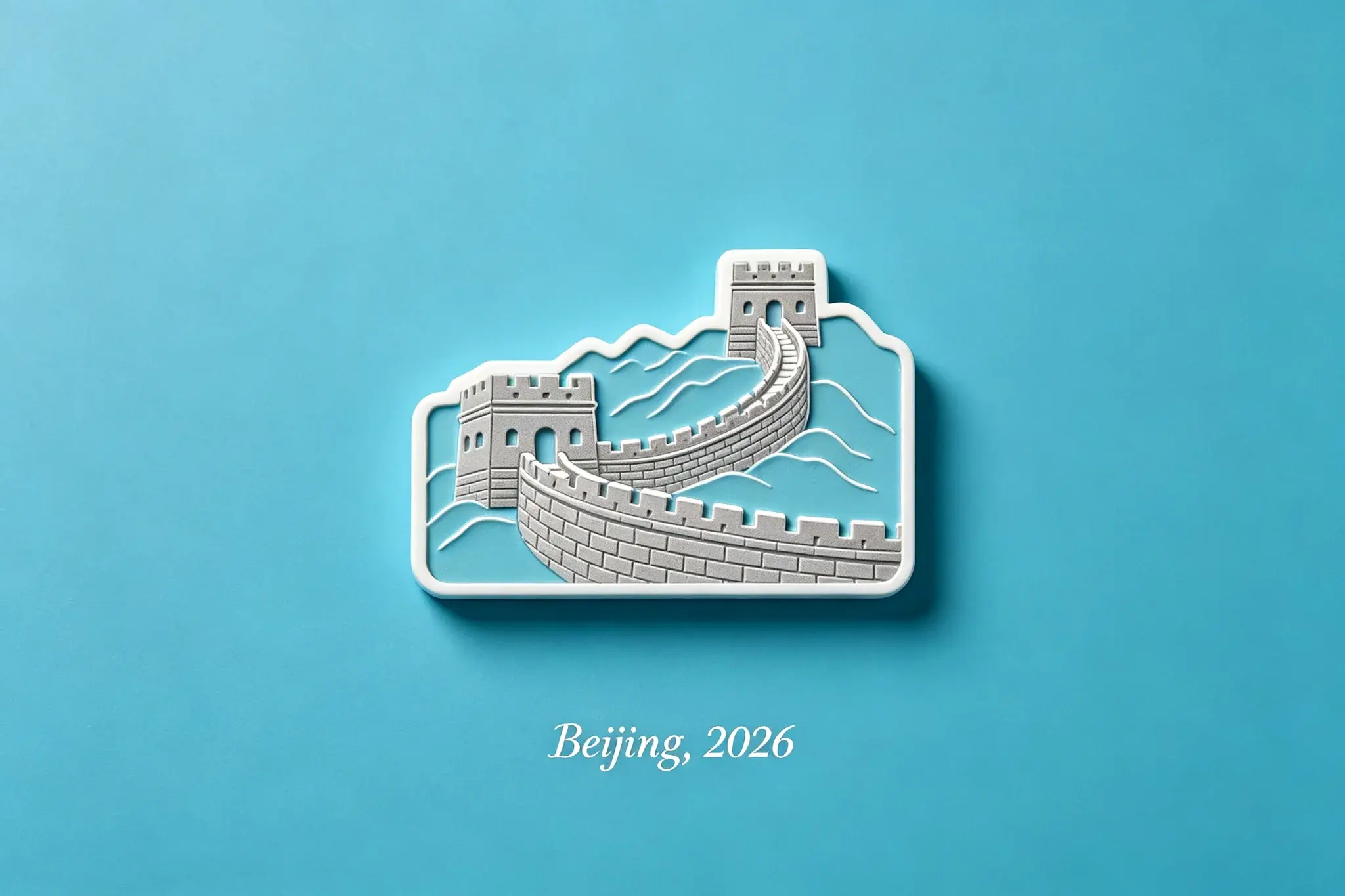 Fridge magnet travel poster of Beijing, 2026