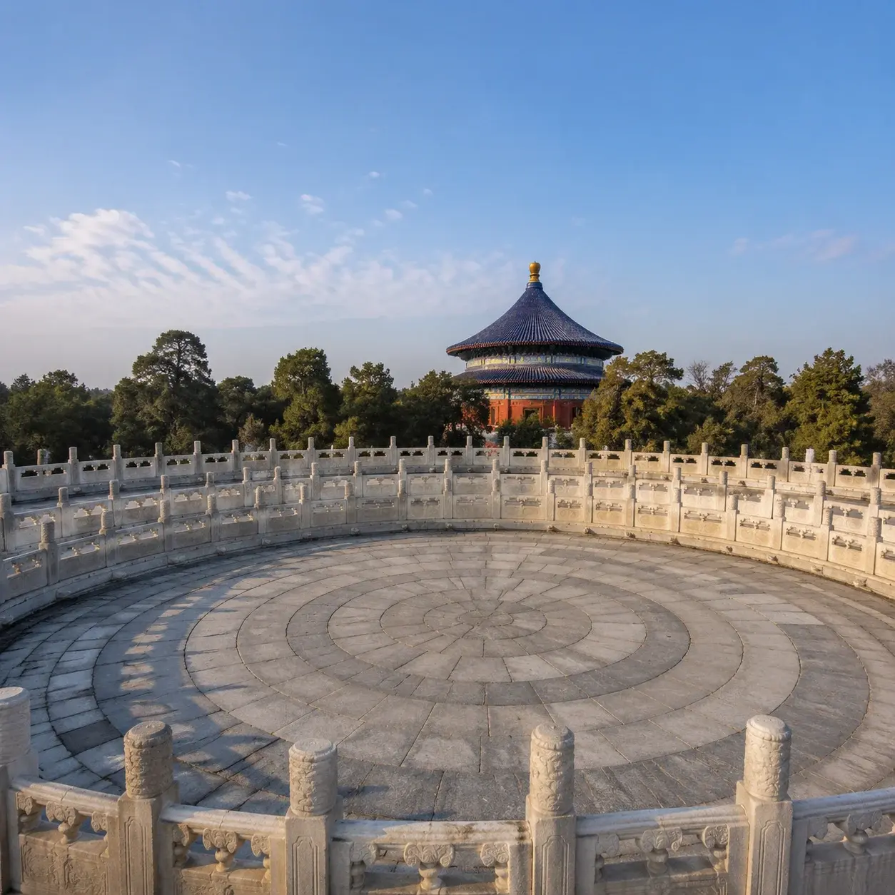 北京天壇圜丘壇的露天石階