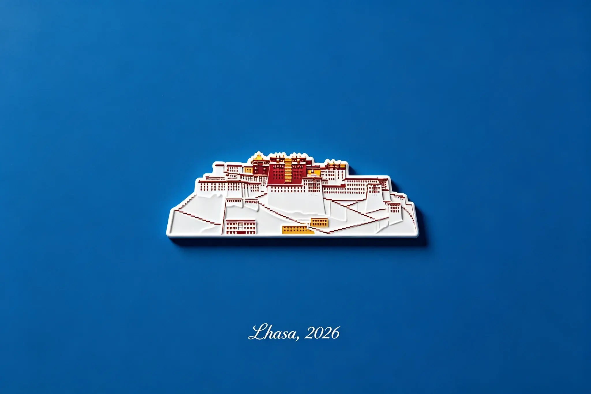 Fridge magnet travel poster of Lhasa, 2026