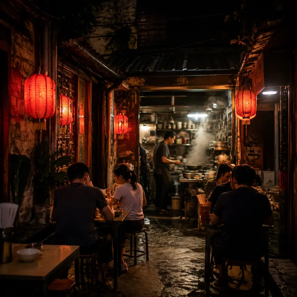 A hidden back-alley Chinese eatery