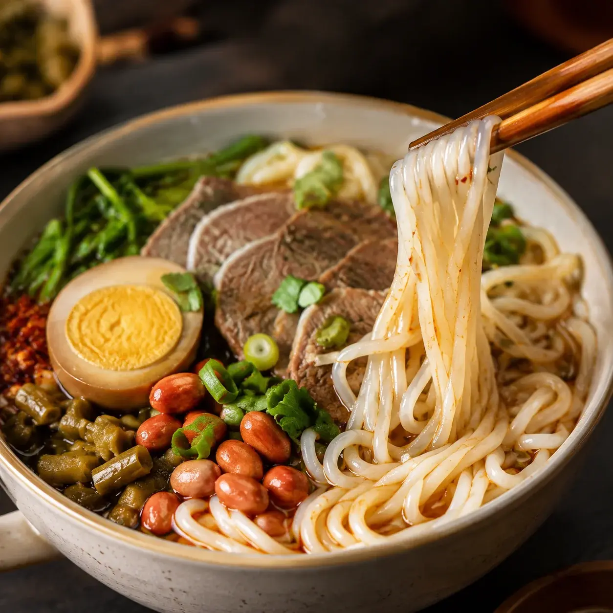 Guilin rice noodles with classic toppings