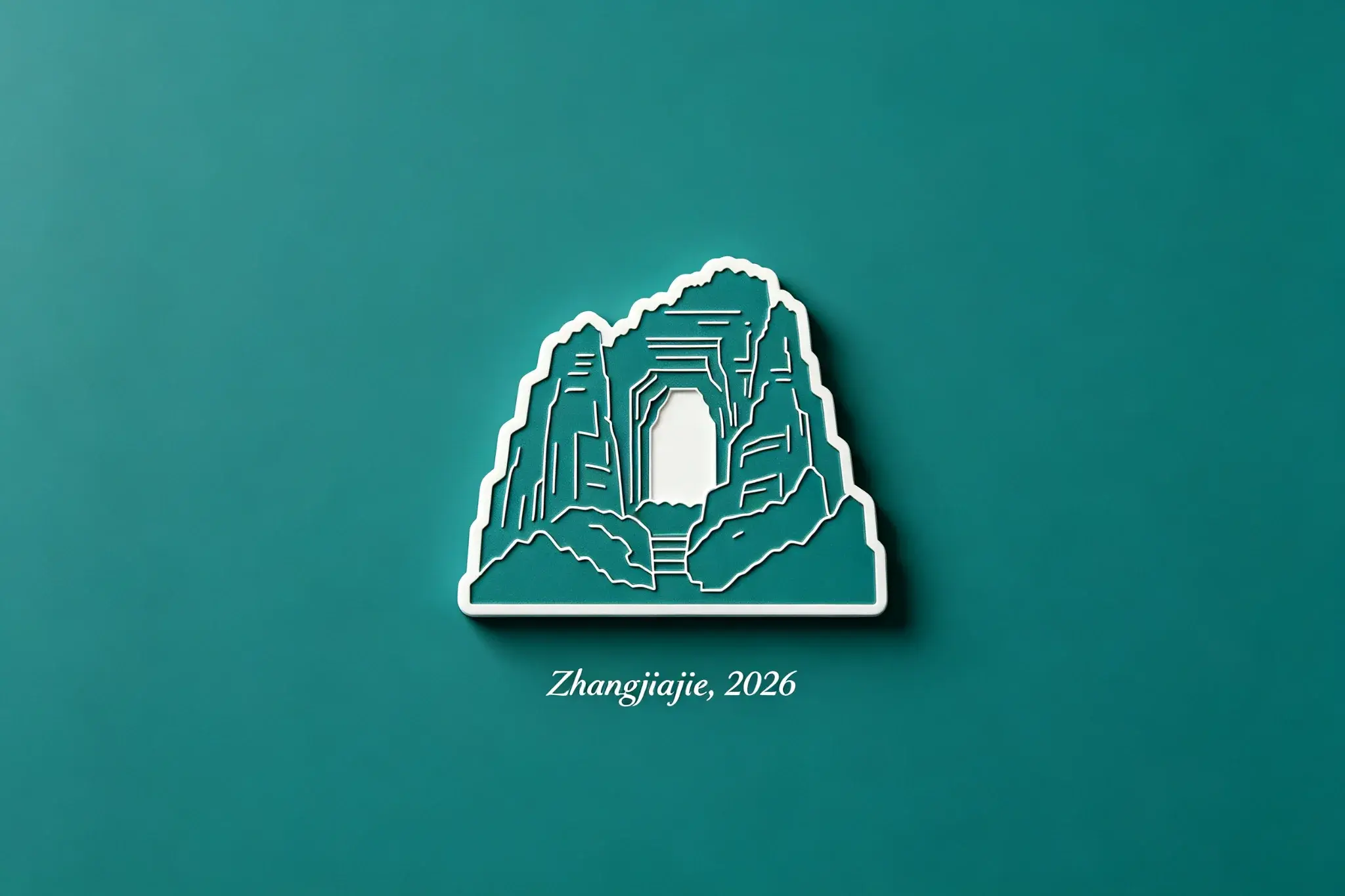 Fridge magnet travel poster of Zhangjiajie, 2026