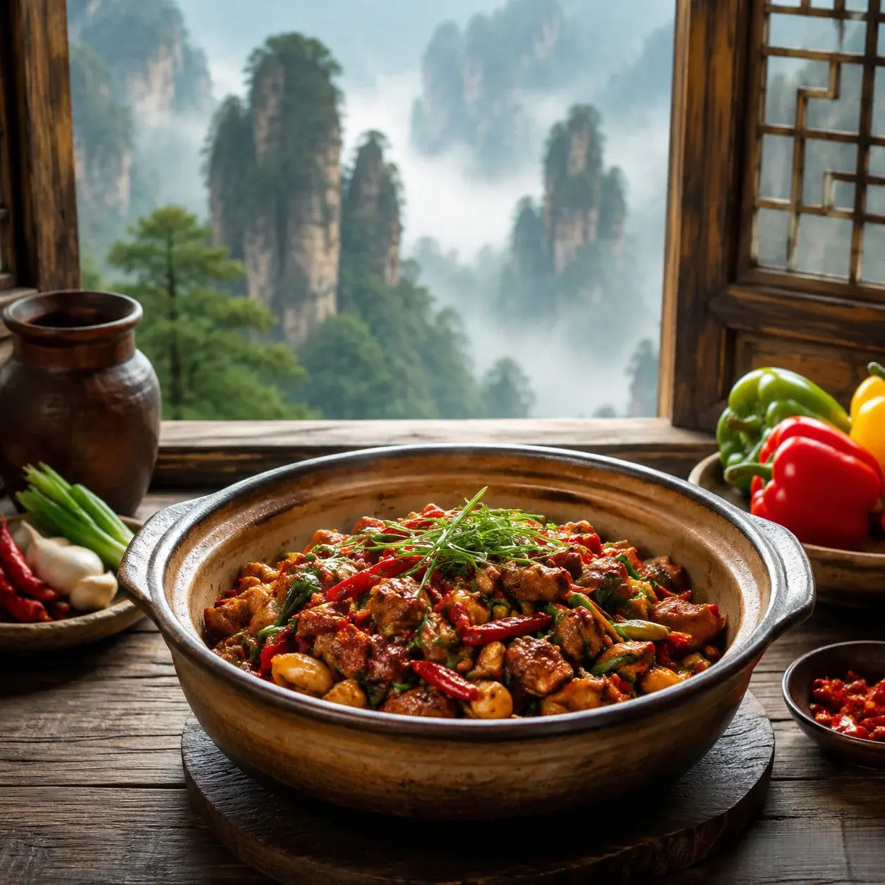 A Tujia-style dish in Zhangjiajie