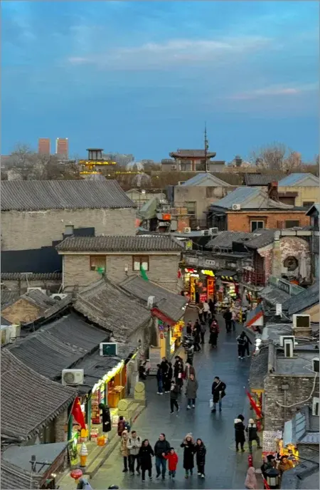 Ein Hutong-Morgen in Peking