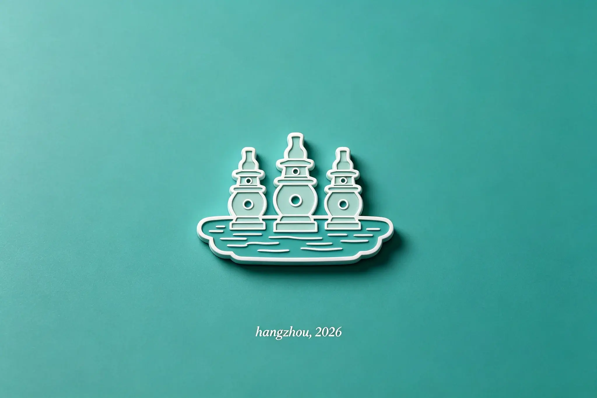 Fridge magnet travel poster of Hangzhou, 2026