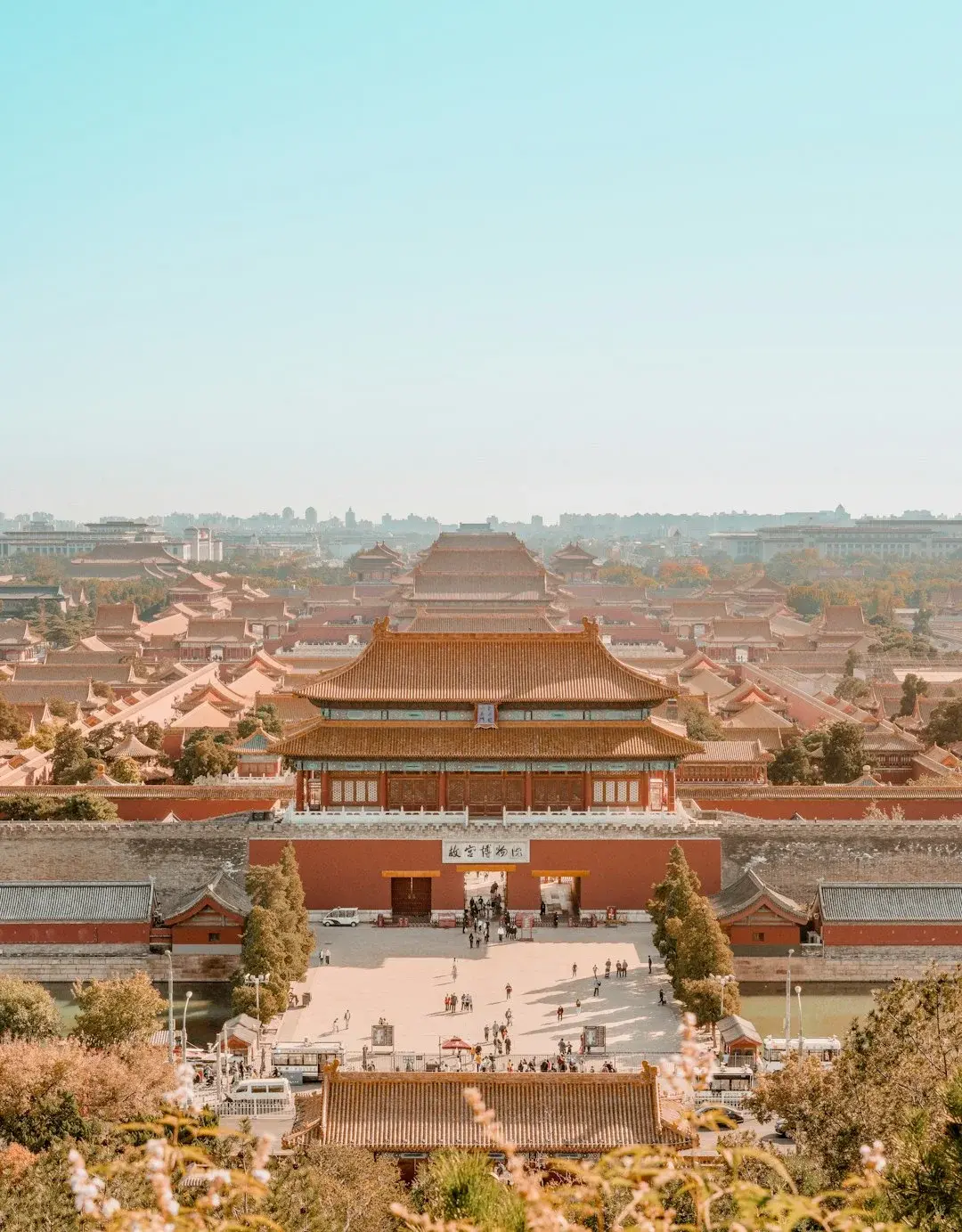 The vast courtyards and golden roofs of the Forbidden City in Beijing